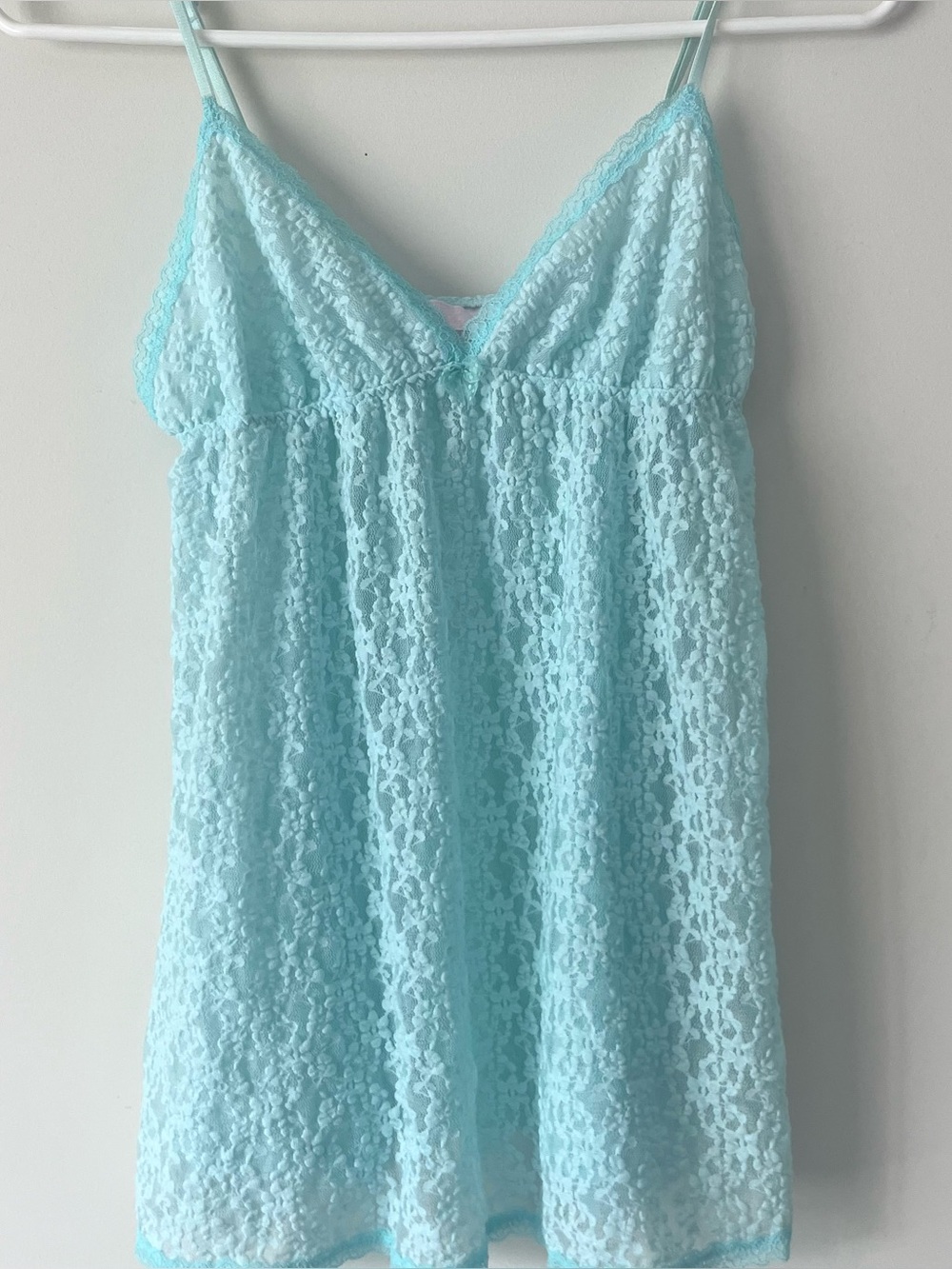 Victoria's Secret Light Aqua Lace Chemise